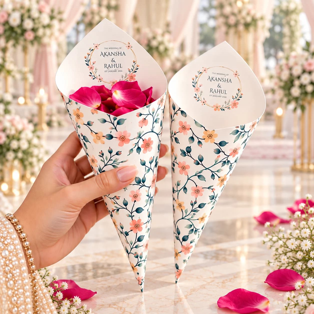 Aesthetic Flower Petal Cone — view 1
