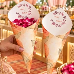 Autum Leaf Flower Petal Cone - Wedding Petal Cones