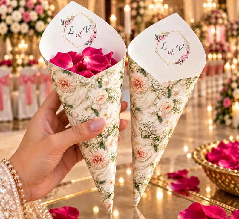 Aesthetic Petal Cone - Wedding Petal Cones