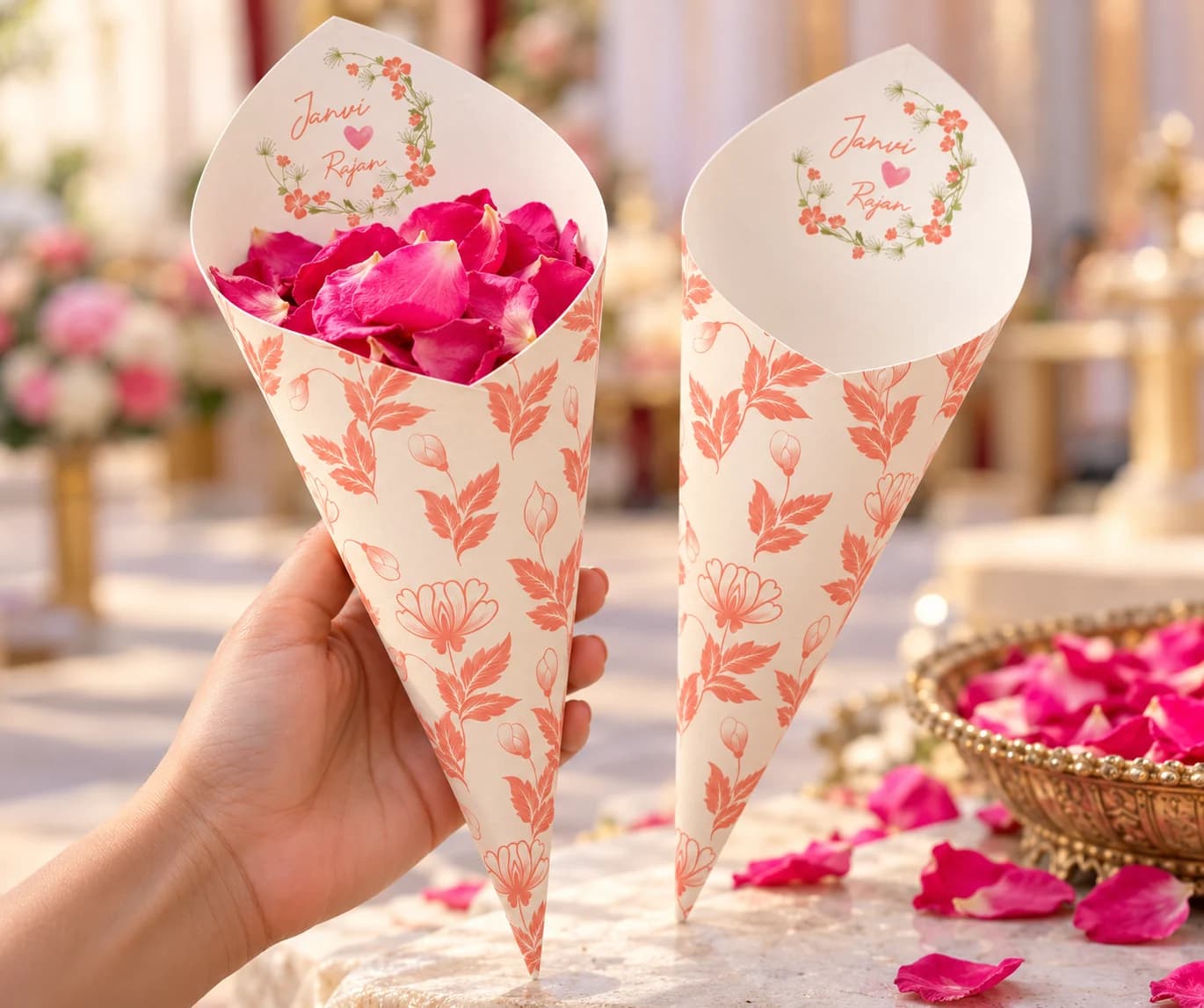Premium Flower Petal Cone — view 1