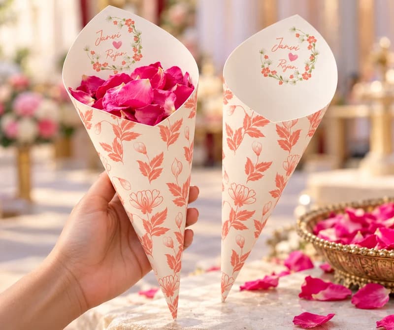 Premium Flower Petal Cone - Wedding Petal Cones