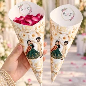 Noble Couple Petal Cone - Wedding Petal Cones